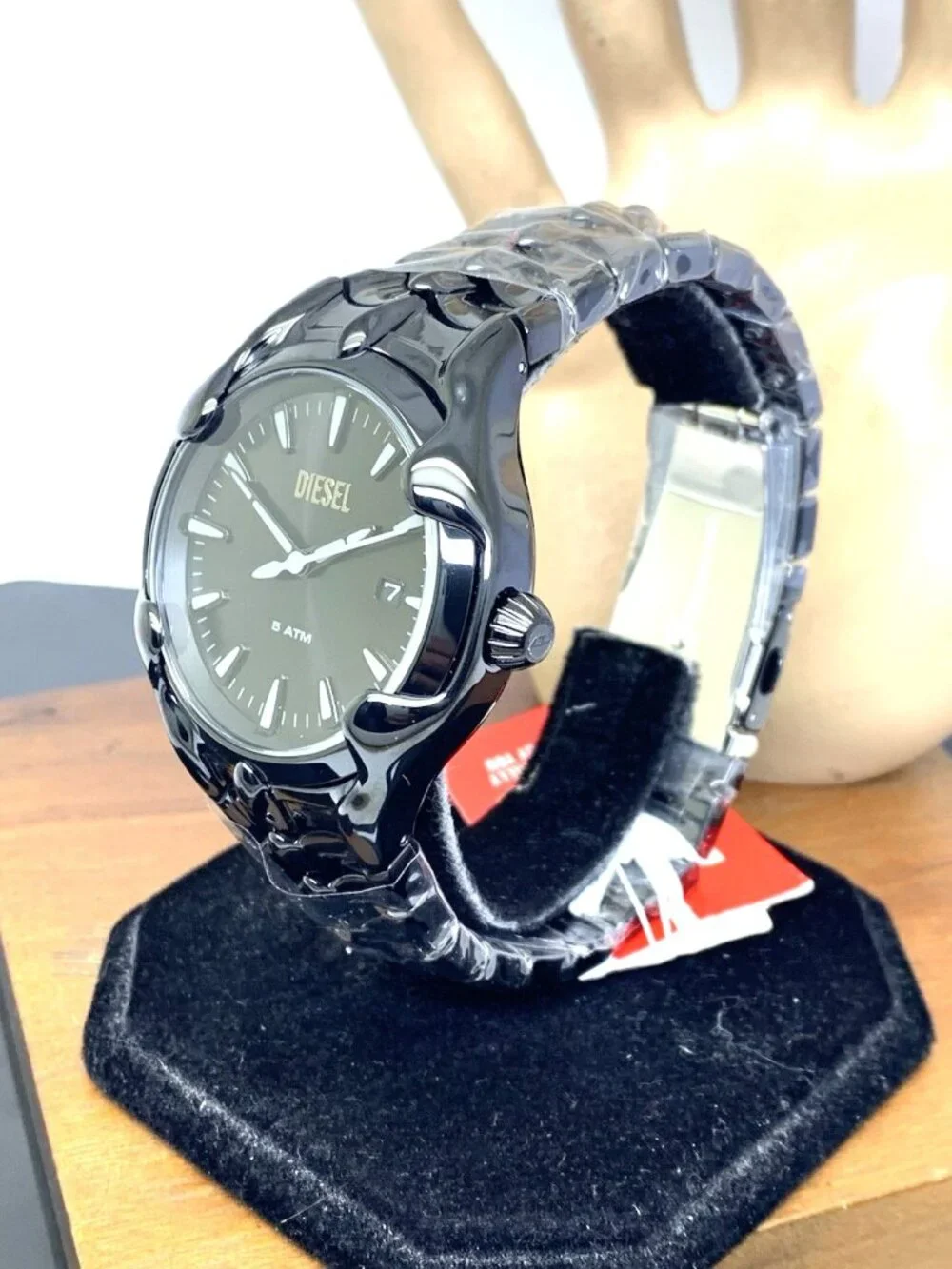 Diesel Men's Watch DZ2187 Vert Quartz Black Dial Stainless Steel 44mm With Box